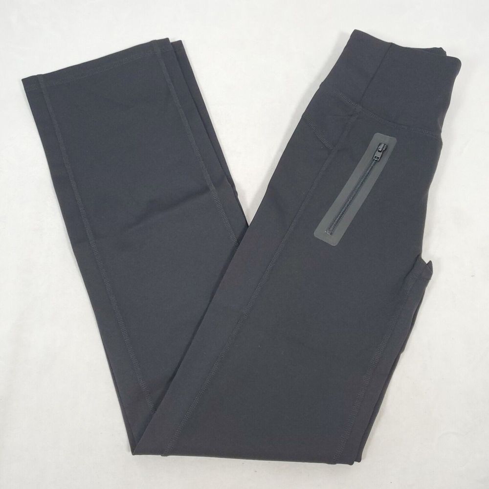 Zuda Women's Sz XXS Z-Stretch Black Zipper Pocket Bootcut Pants Athletic NWOT